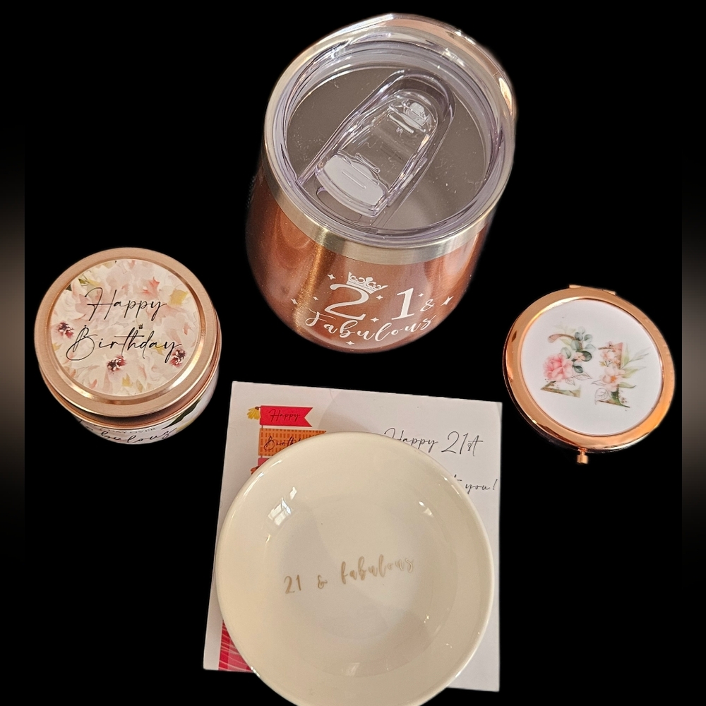 Rose Gold 21st Birthday Gift Set
